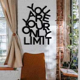 Wallity Limit - Escultura de pared de metal en negro